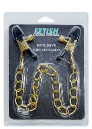 Boysoftoys - 61-00046 - Stimulator- Exclusive Nipple Clamps No. 16 - gold nipple chain clamps - Strong Blister