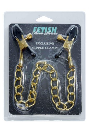 Boysoftoys - 61-00046 - Stimulator- Exclusieve tepelklemmen nr. 16 - Gouden tepel kettingklemmen - Strong Blister