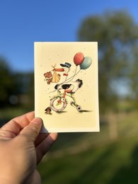 Postal - entrega de cigüeñas