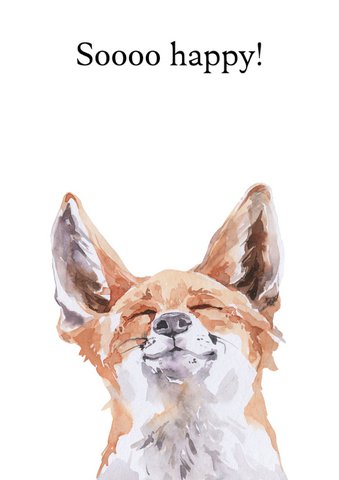 Duurzame kaart happy fox