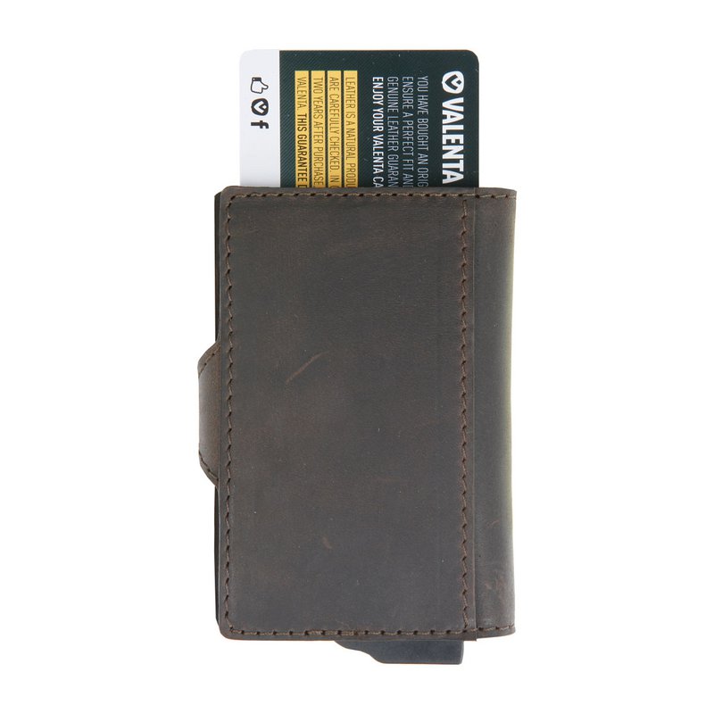 Card Case Plus Portefeuille Vintage Marron