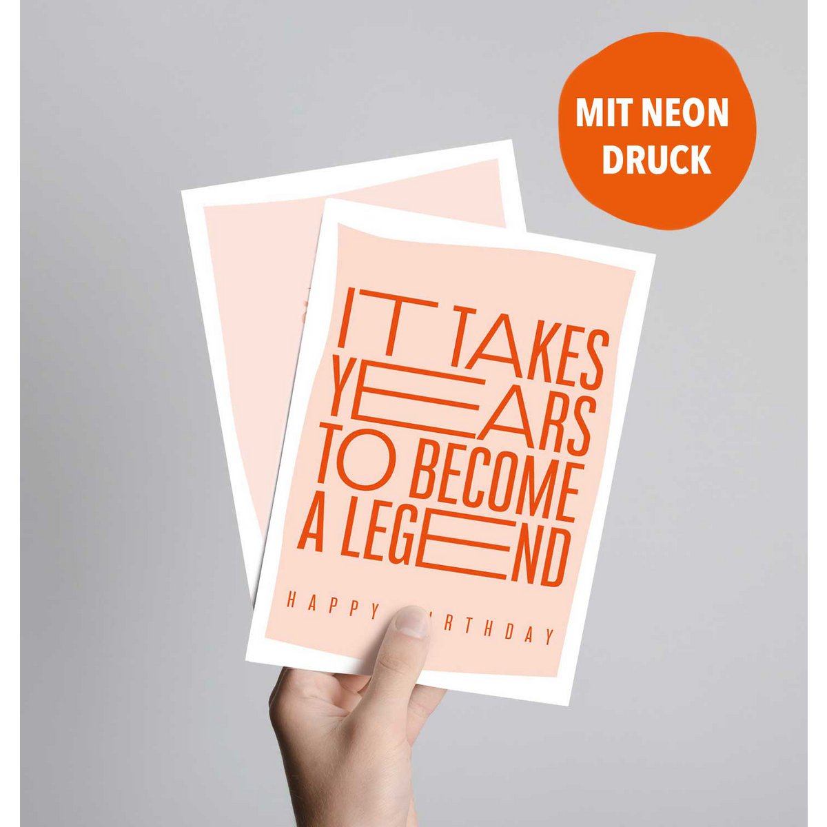 Postkarte It takes years to became a legend