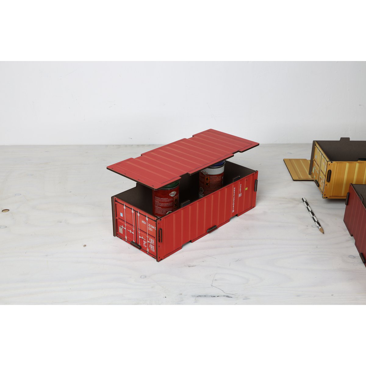 Container stacking box lid