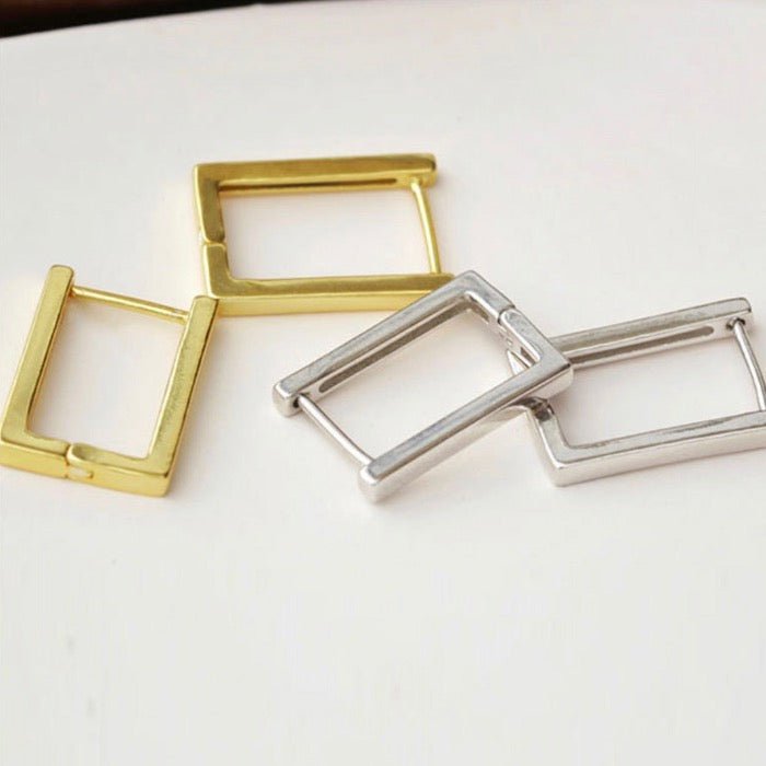 Hoop Square Minimalist Square Hoop Earrings