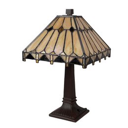 Tiffany table lamp 23x23x38 cm beige glass desk lamp