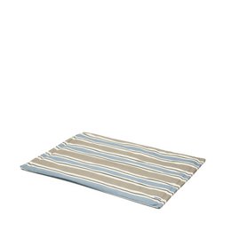 Striped duvet dog blanket in medium size (80x60cm), made of soft, comfortable material.