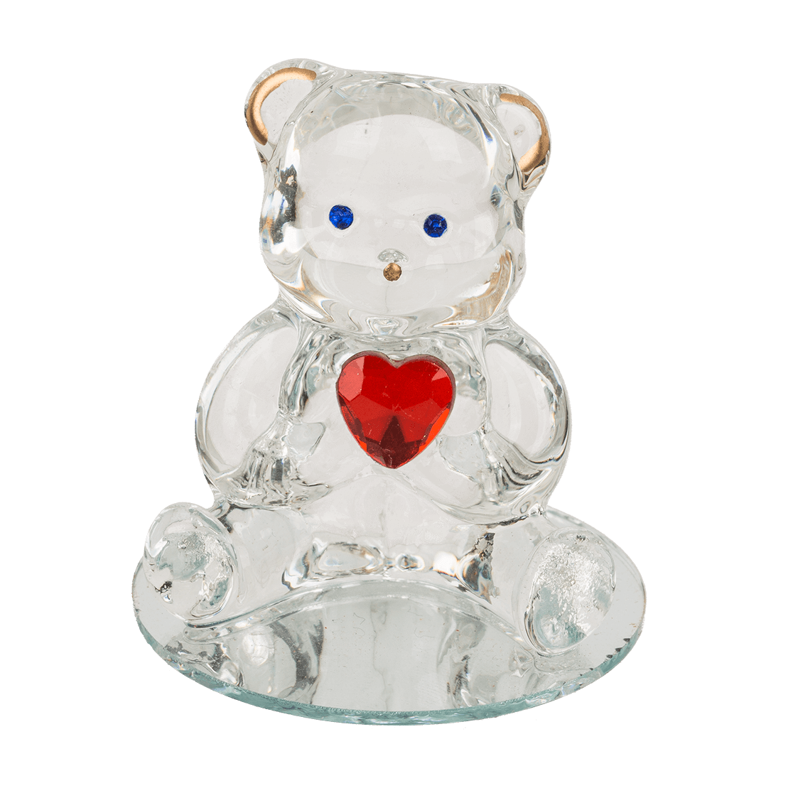 Glass Bear with Heart,