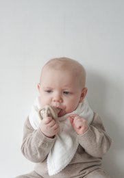 Silikone babyfoder - Oyster Beige