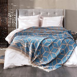 Couvre-lit en coton jacquard doux Ela