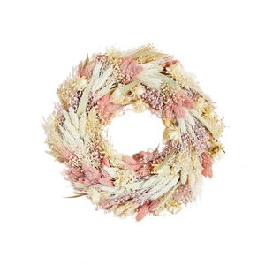 Gedroogde bloemenkrans Blush