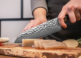 Navaja Multiusos Santoku Damasco - Hoja de 180 mm