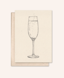 Tarjeta sostenible + sobre | Prosecco | flor de saúco