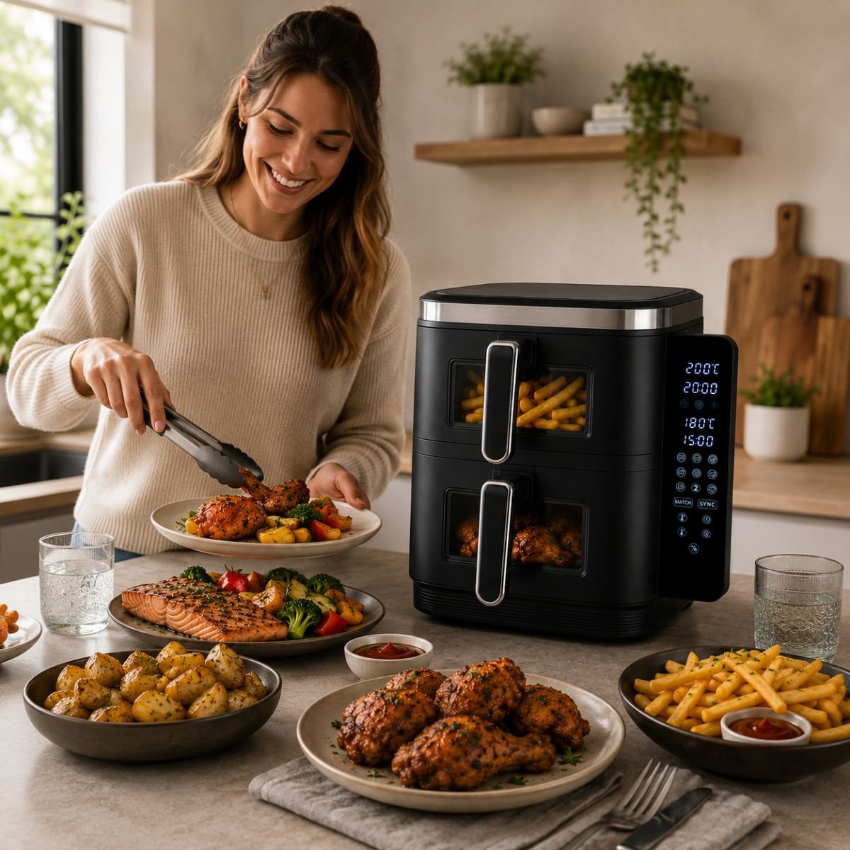 Hot air fryer Black