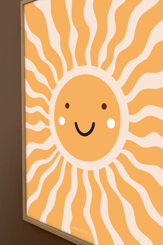 Plakat børneværelse - Sun Sonne