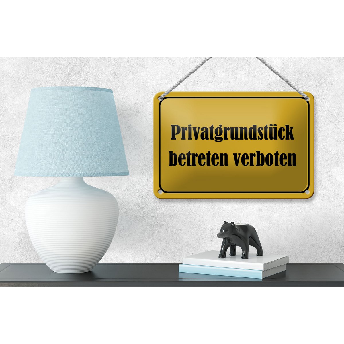 Tin sign notice 18x12cm enter private property decoration
