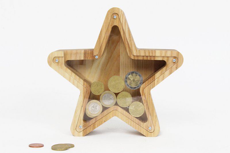 Spargris, Wooden Star sparegris