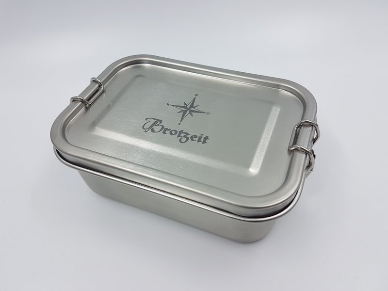 Lunch box "Piet", lunch box, acciaio inossidabile, a prova di perdite, 800 ml, snack a motivo
