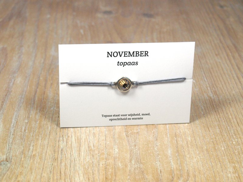 per stuk Geboortesteen armbandjes swarovski zilver