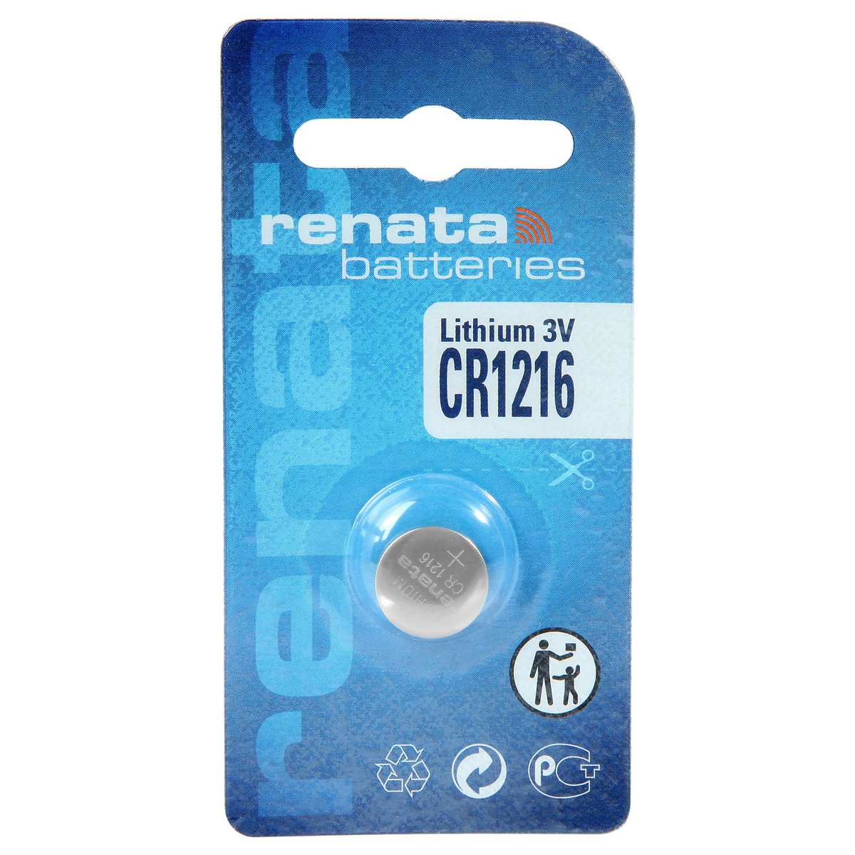 Renata lithiumbatterij, ZV, (Li/Mn02) P1216