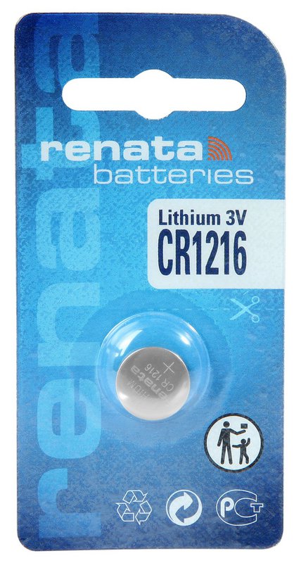 Renata lithiumbatterij, ZV, (Li/Mn02) P1216