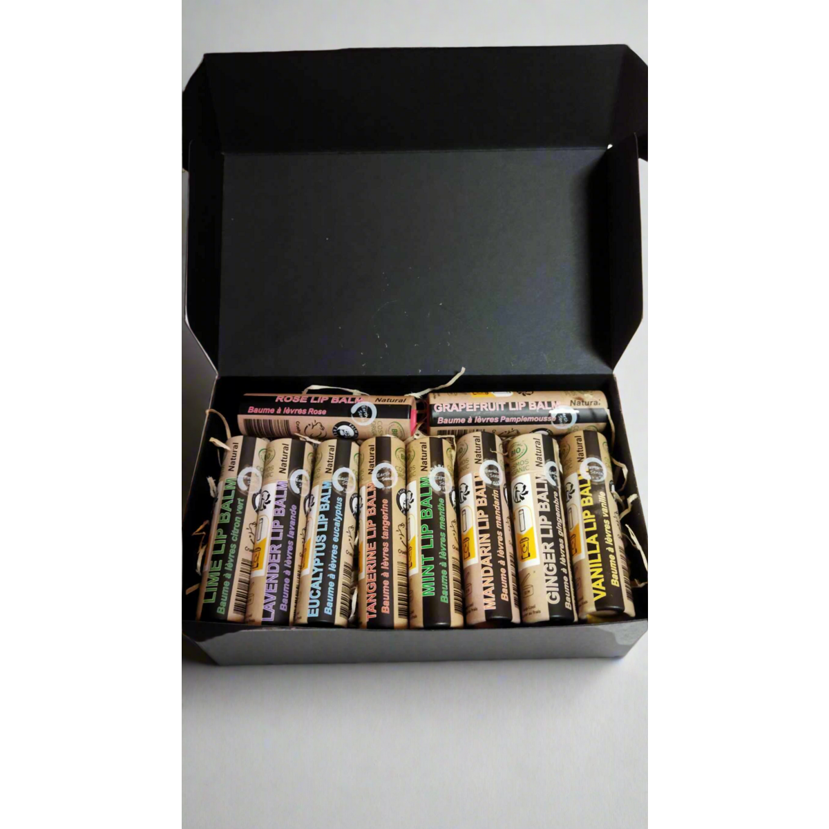 Lip Balm Gift Set - 10 x 15 ml læbebalsamer - lavet til bestilling