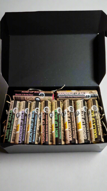 Lip Balm Gift Set - 10 x 15 ml læbebalsamer - lavet til bestilling