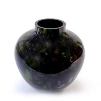 Schwarze Vase - Galaxy - Höhe 17 cm - ø 15 cm - Glas