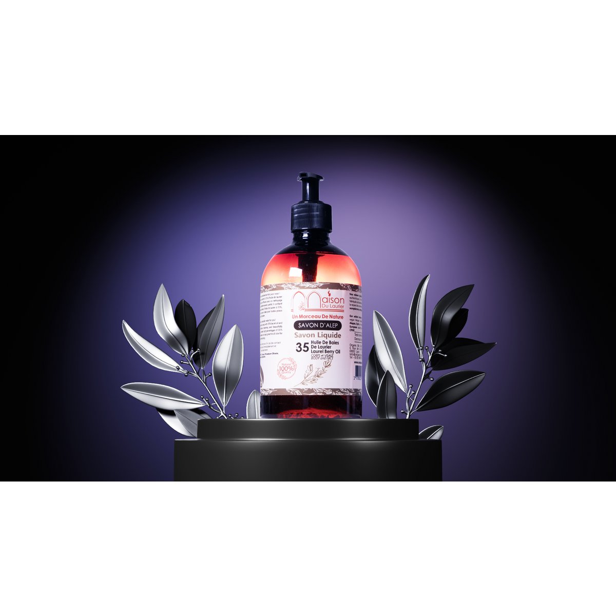 Savon d'Alep liquide 500ml 35% laurier