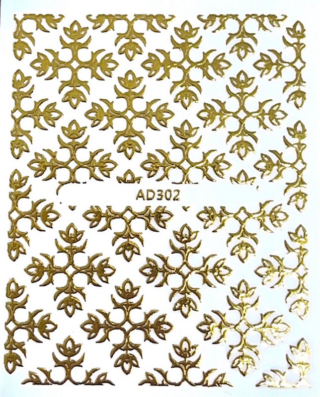 Gold pattern stickers
