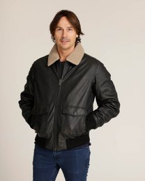 Jackson │ Shearling Leder Bomberjacke