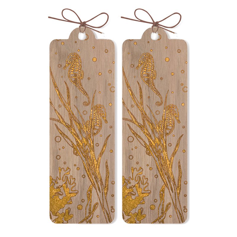 The seahorses Luxury Wooden Bookmark