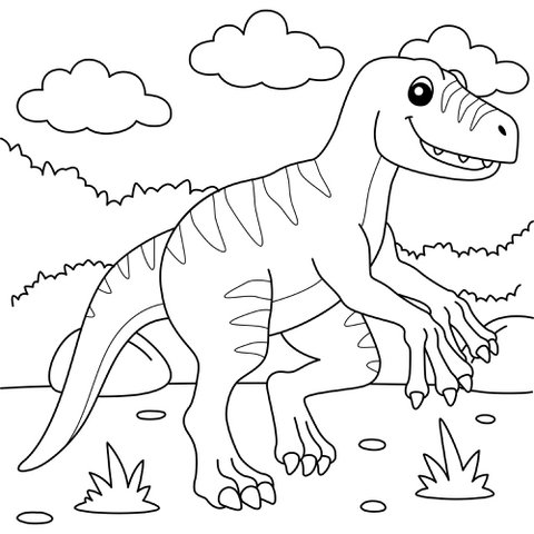 Bemalbares selbstklebendes Poster - Dino