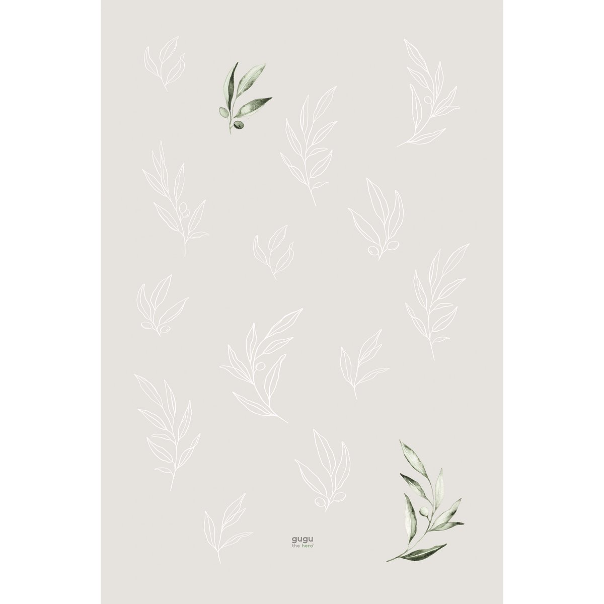 Natuurrubbermat Prime Olive Garden groot