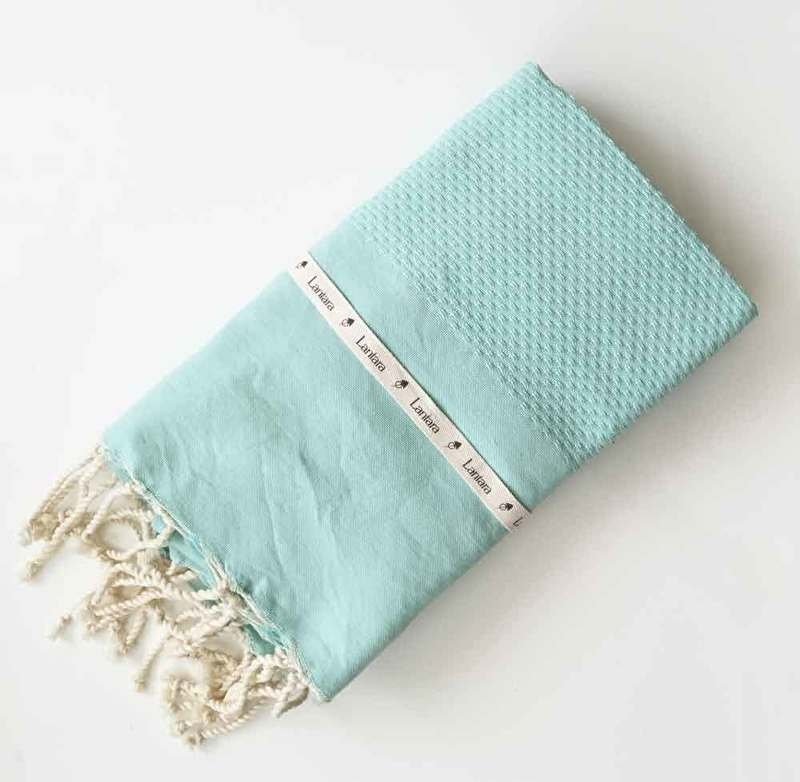 Asciugamano Hammam Fouta Waffle - Menta - 100x200cm