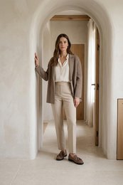 VINCI TAUPE – Mocassins en Daim à Franges et Pompons