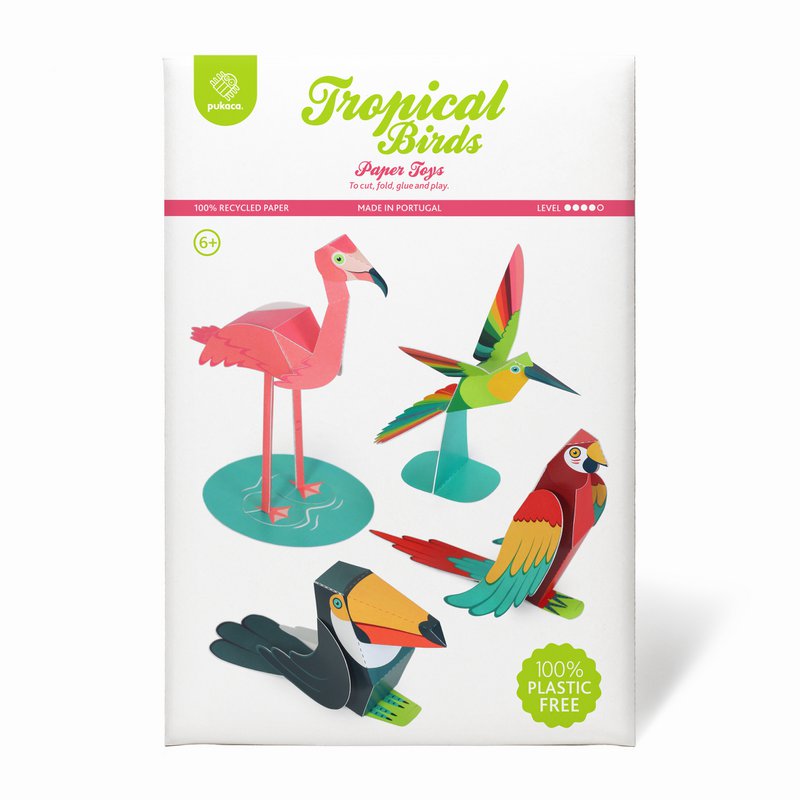 Tropical Birds Paper Toys