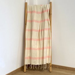 Fouta Calliope Ecru Pinky 100x200cm