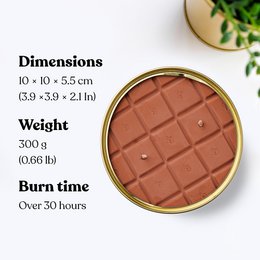 Bougie de barre de chocolat