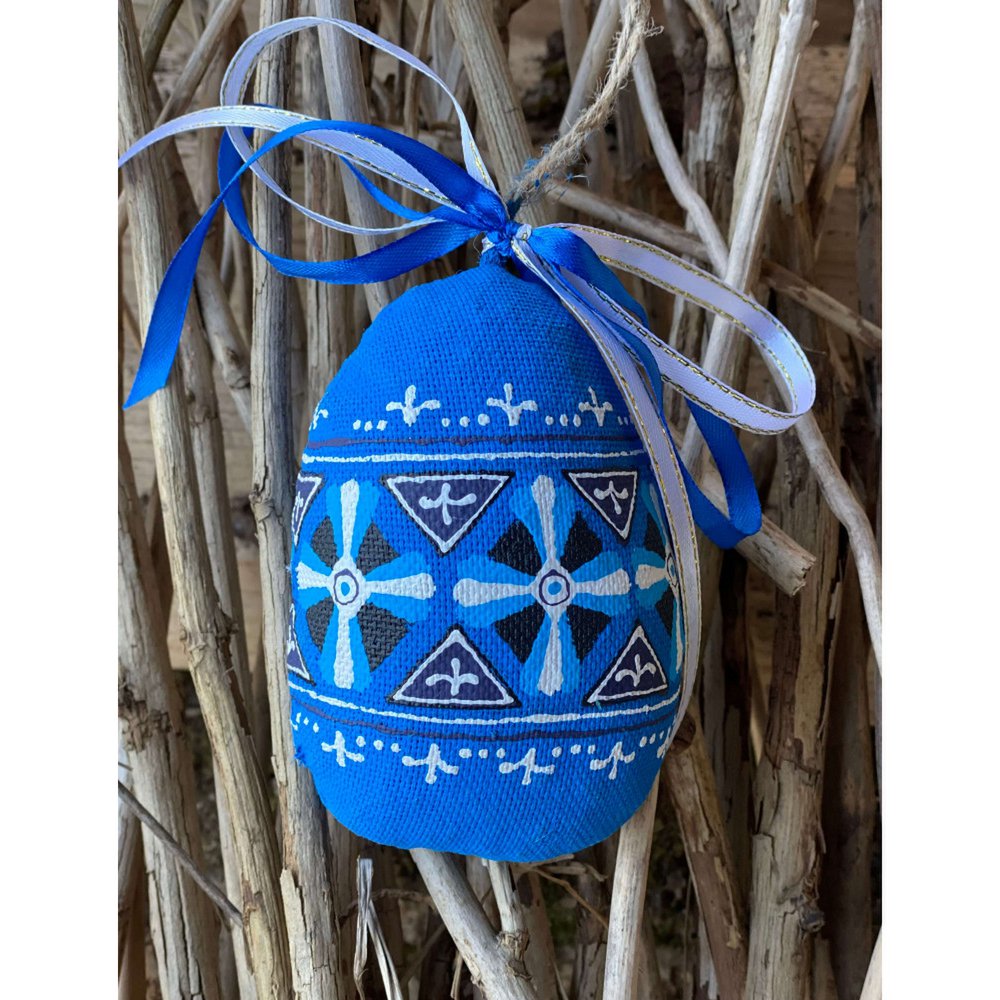 Hand-painted Easter Egg (blue)