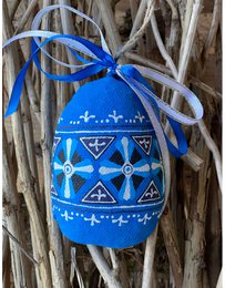 Hand-painted Easter Egg (blue)