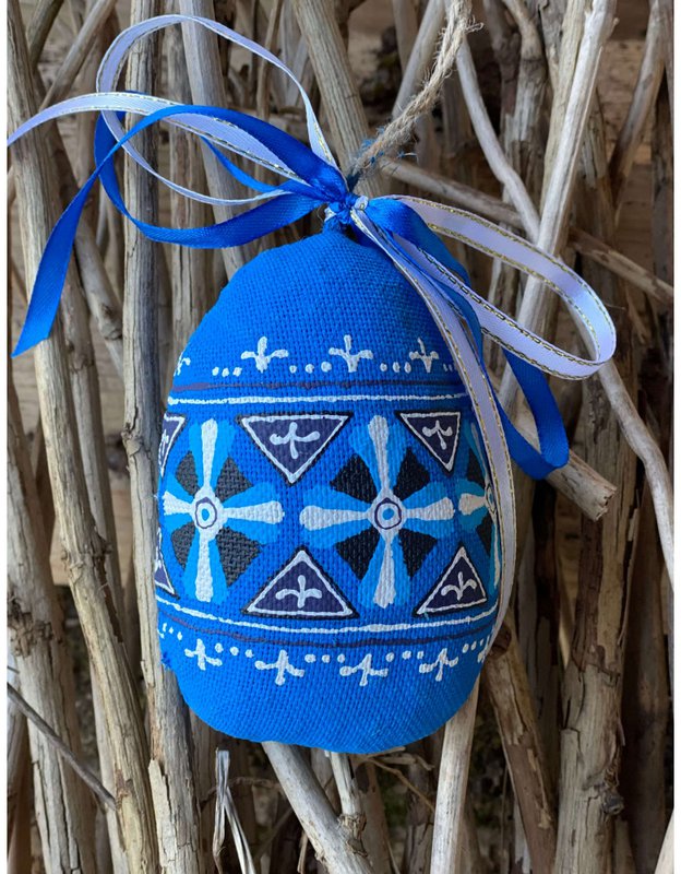 Hand-painted Easter Egg (blue)