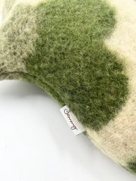 Nilpferd-Kuscheltier - Vintage-Wolldecke - Dunkelgrün