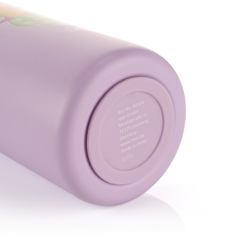 Drikkeflaske til børn med sugerør 350ml, lilla