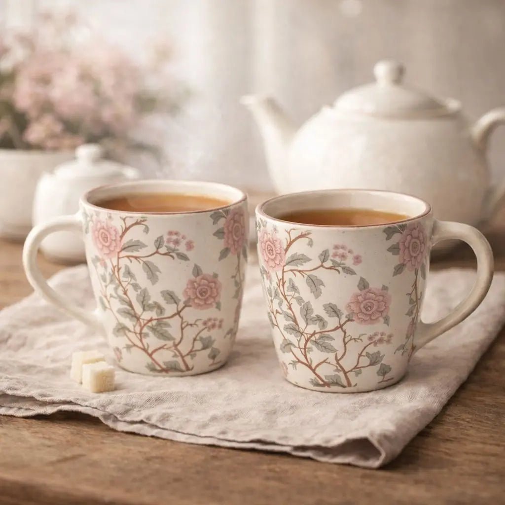 Coffee Mug | Handcrafted Peony Handmade | Stoneware