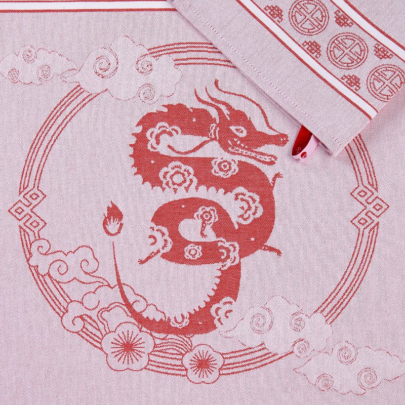 Küchenhandtuch Dragon Red Baumwolle (2 Stück)