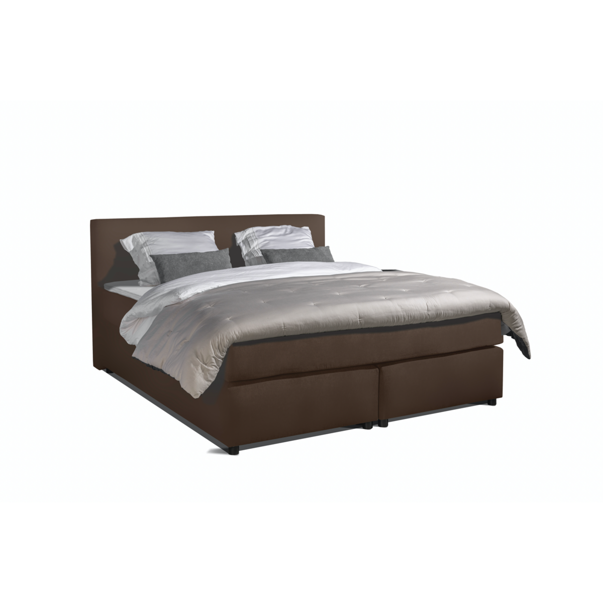 Mörgenn Boxspring Parga Aspecto de cuero - Juego completo
