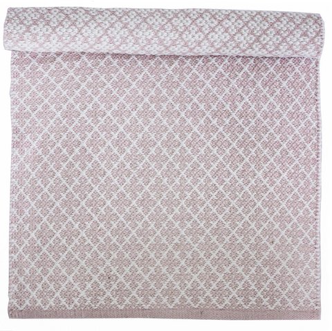 Pastellrosa Teppich Orient 100% Baumwolle 60x90 cm