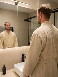 Pamukia GOTS Organic Cotton Terry Bathrobe – Unisex | Essence Collection
