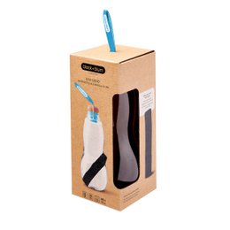 Eau Good – Blaue Wasserflasche + Binchotan-Kohlefiltersystem 800 ml