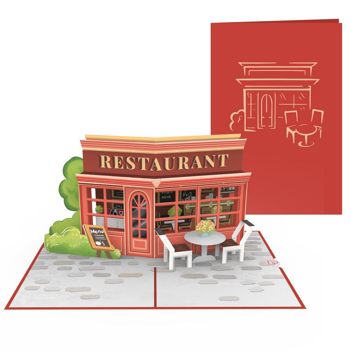 Pop-upmenu van het restaurant